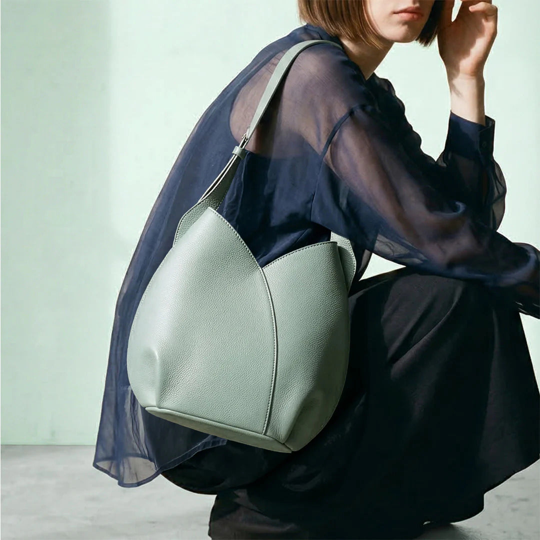 Mizubasyo (Flower) Leather Handbag | Stylish & Elegant – Eriko