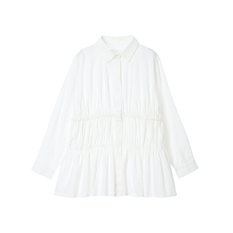 Yui Shirring Shirt 150tw Khadi