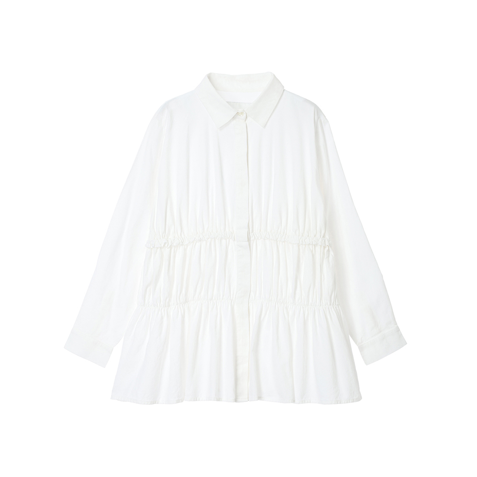 Yui Shirring Shirt 150tw Khadi