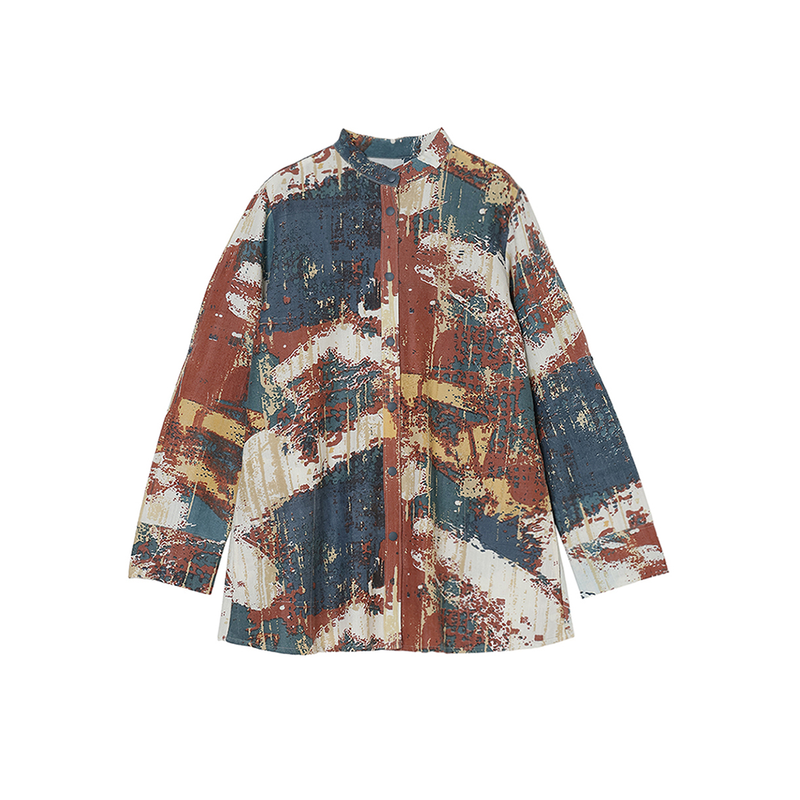 Kaname Stand/C Shirt Printed W/K