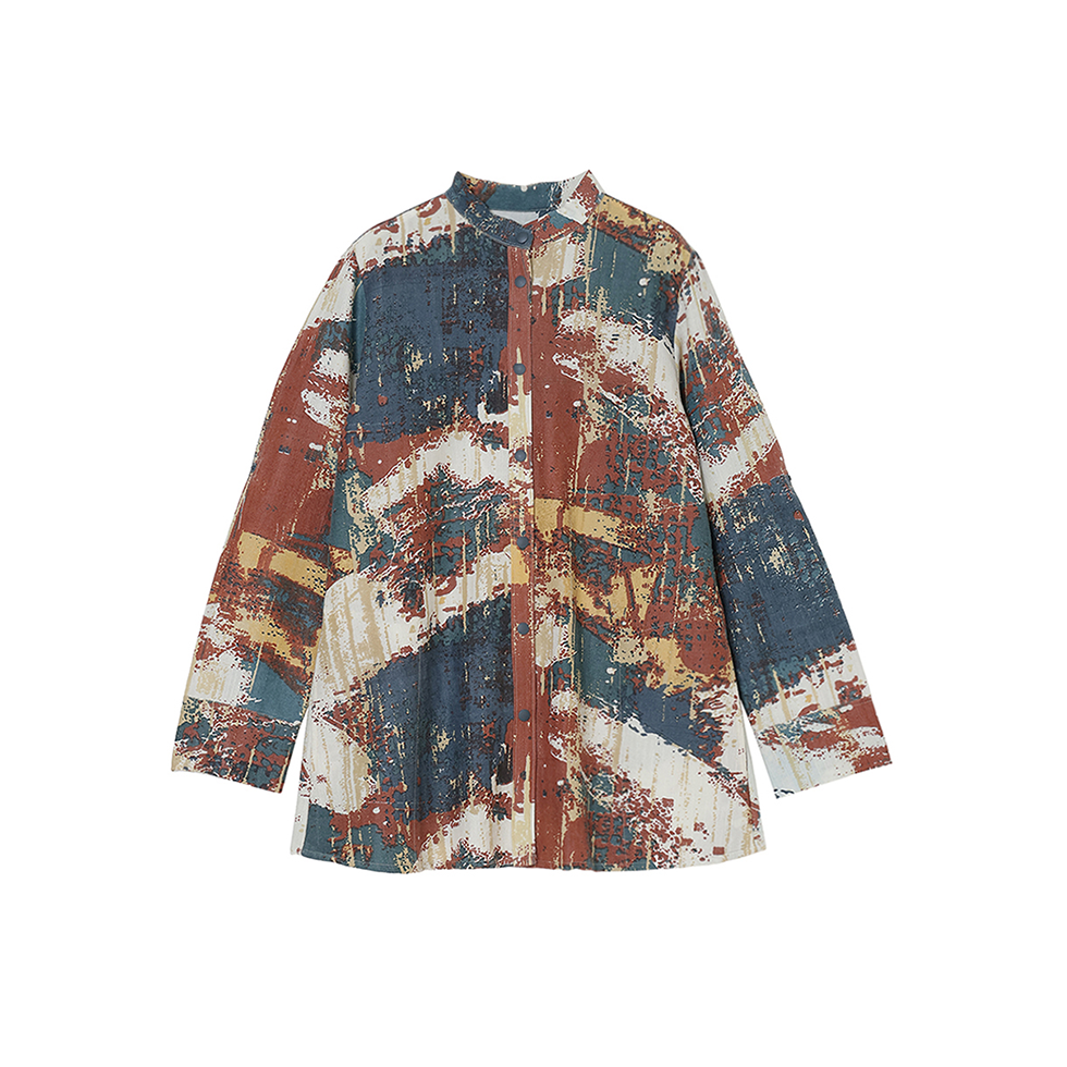 Kaname Stand/C Shirt Printed W/K