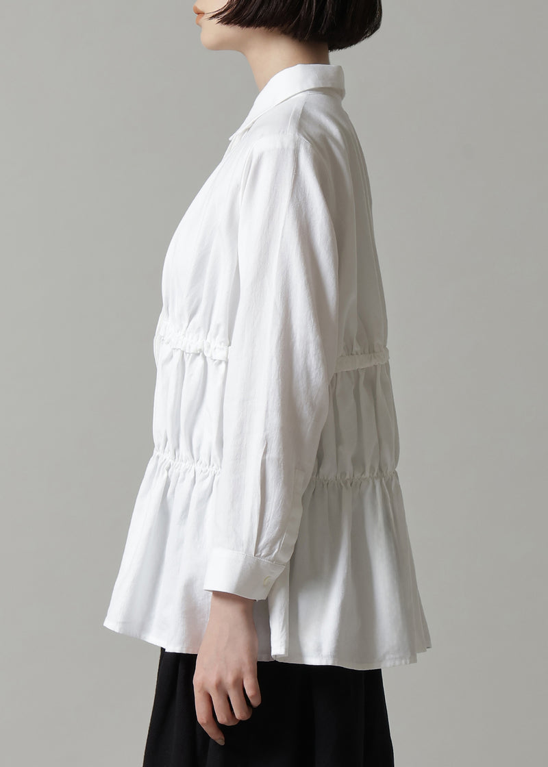 Yui Shirring Shirt 150tw Khadi