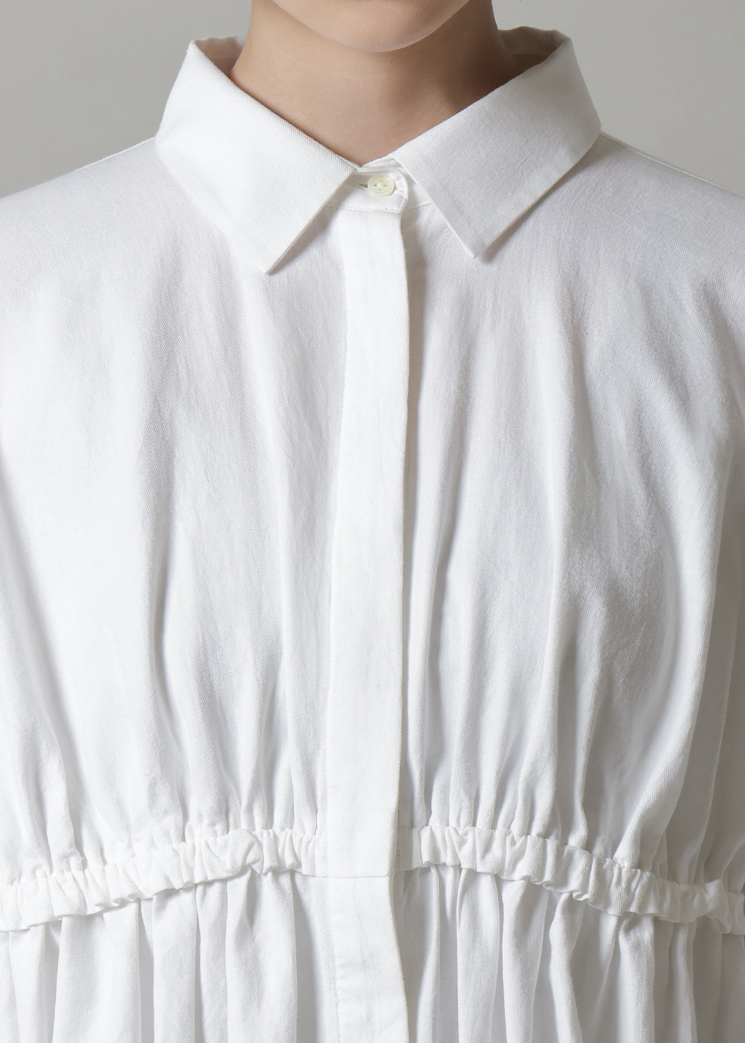 Yui Shirring Shirt 150tw Khadi