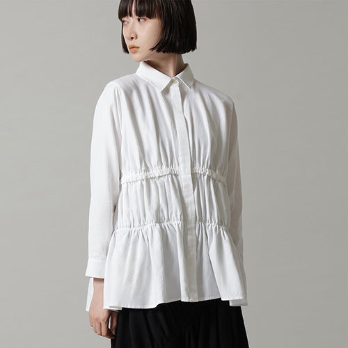 Yui Shirring Shirt 150tw Khadi