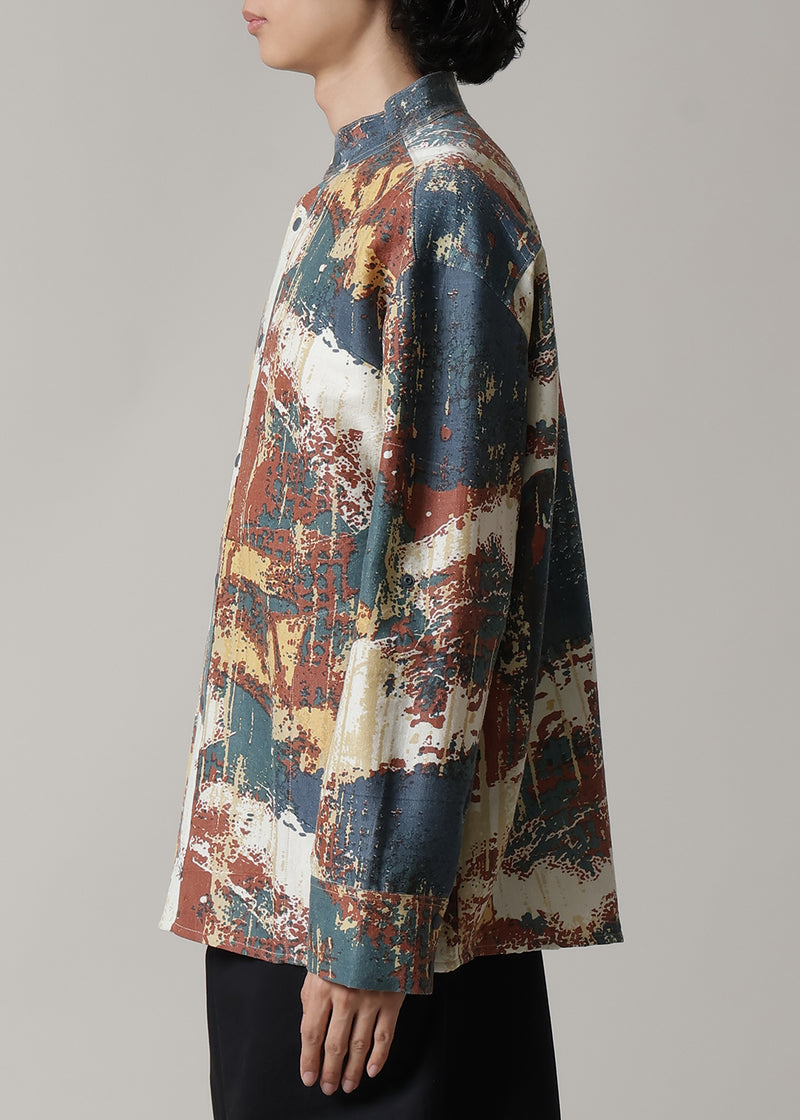 Kaname Stand/C Shirt Printed W/K