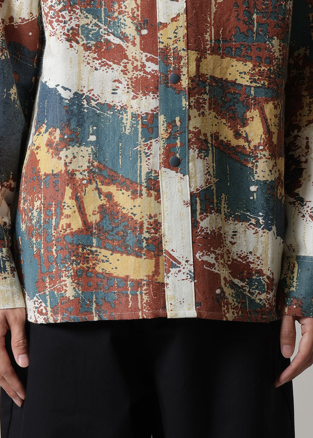 Kaname Stand/C Shirt Printed W/K