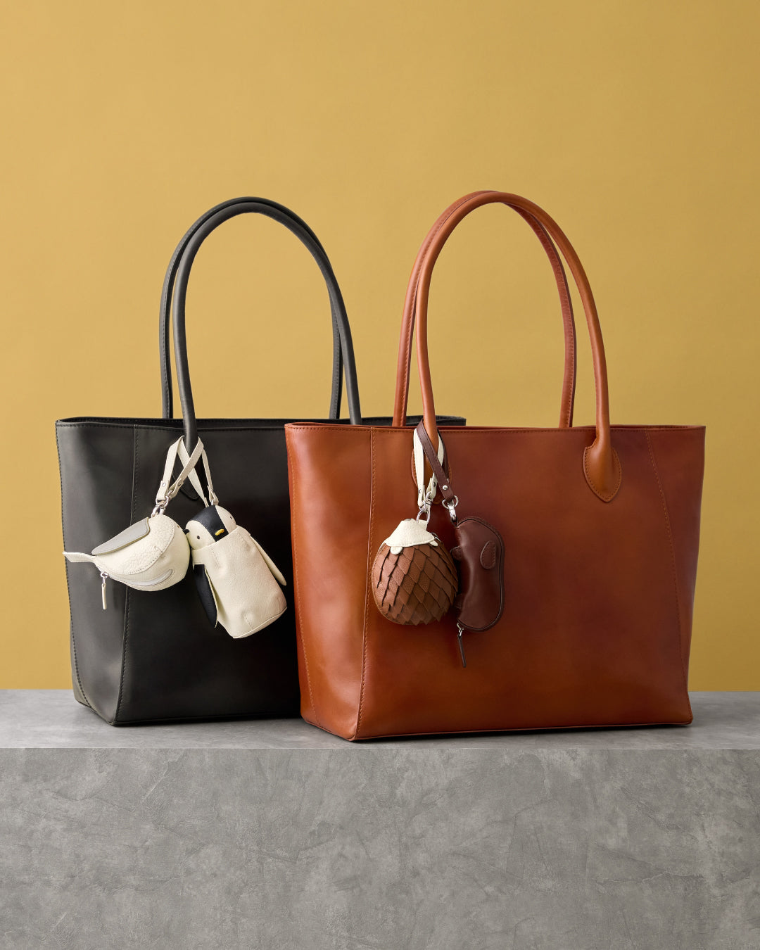 Antique Career Leather Tote | Slim & Compact – Eriko Yamaguchi