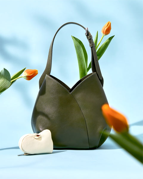 Mizubasyo (Flower) Leather Handbag | Stylish & Elegant – Eriko